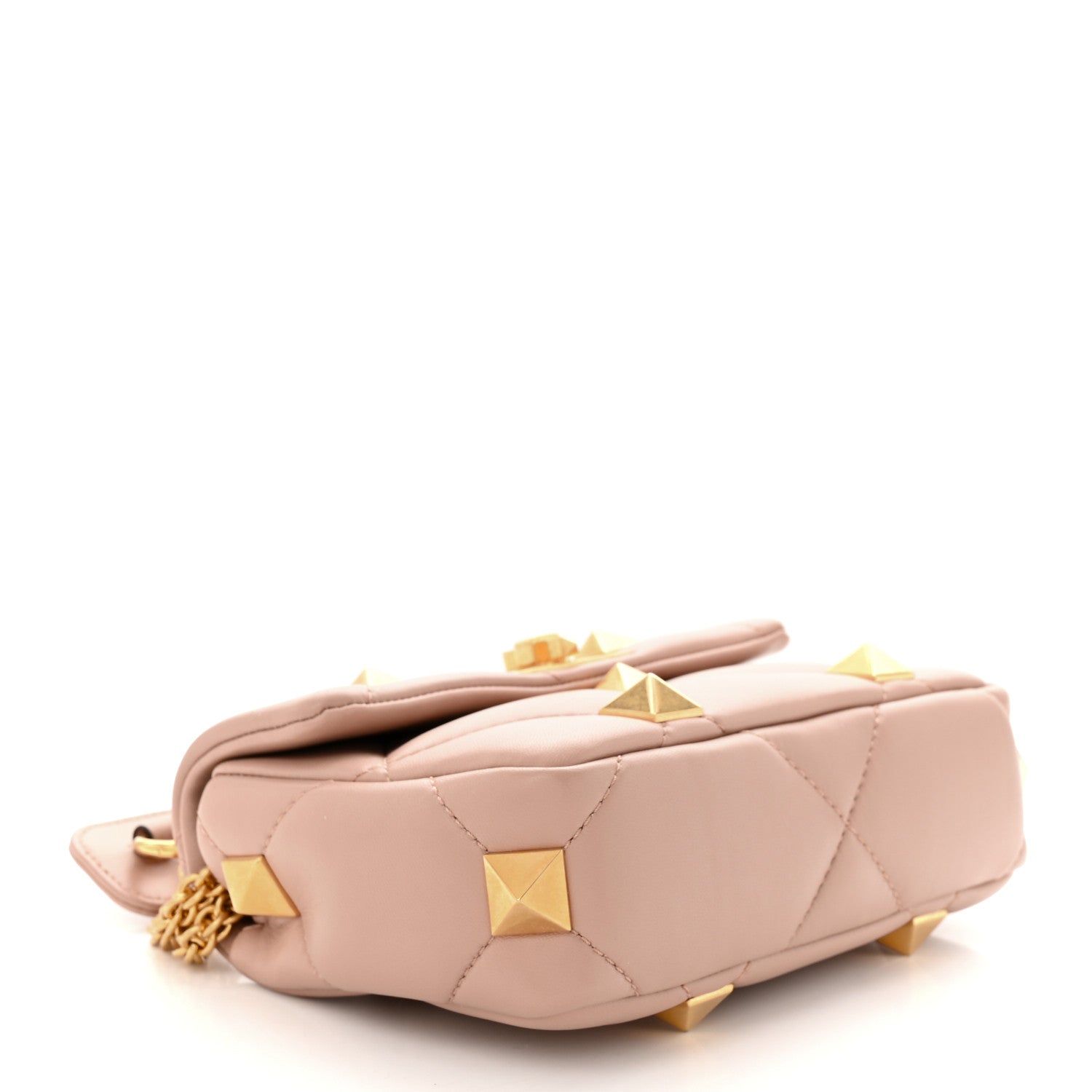 Valentino Garavani Nappa Small Roman Stud Shoulder Bag Rose Cannelle 4 of 9