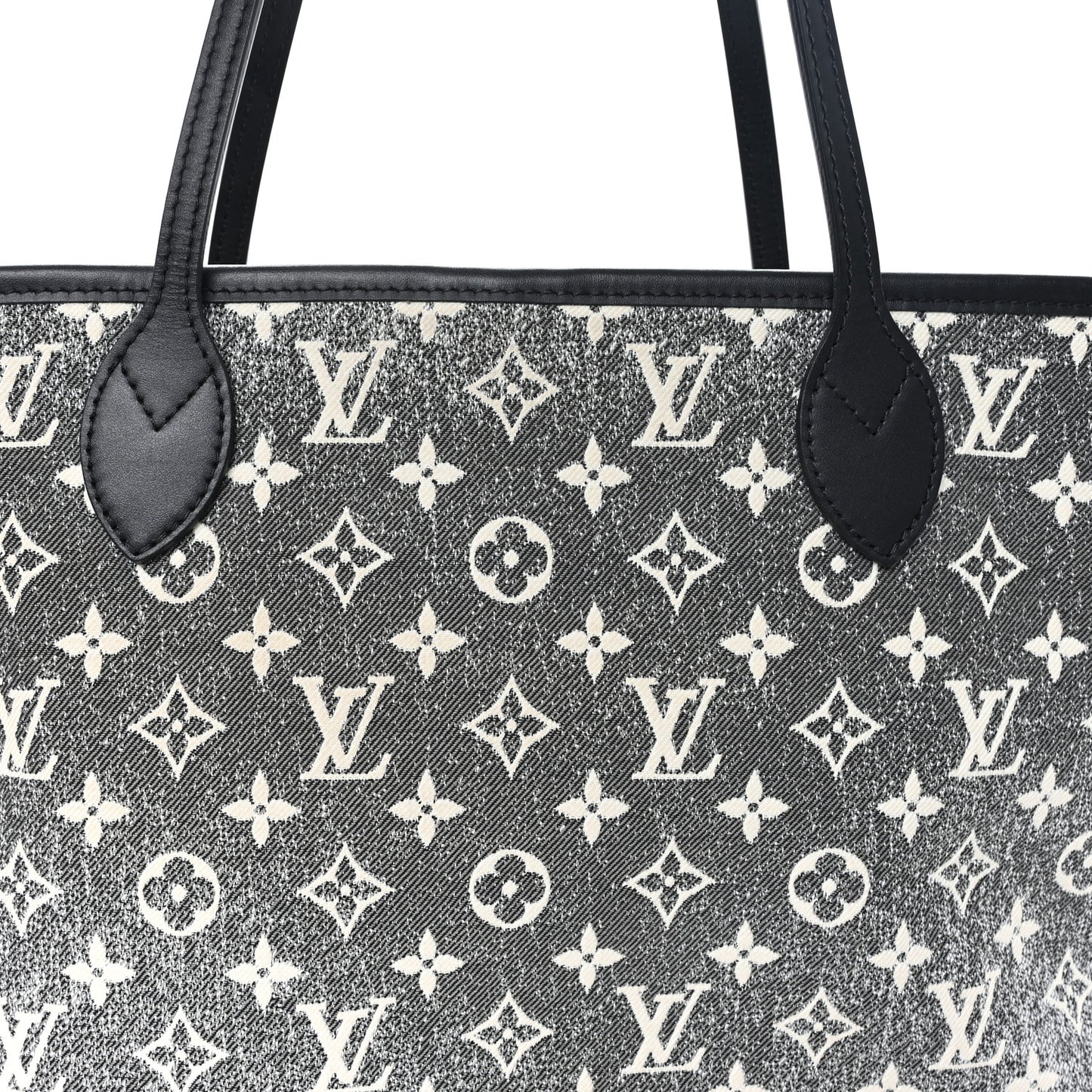 Denim Monogram Jacquard Neverfull MM Grey