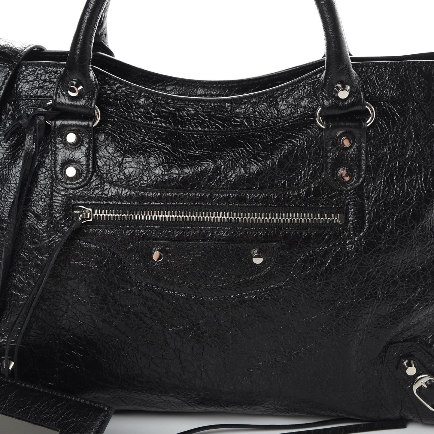 Agneau Classic Silver Hardware City Black