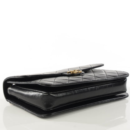 Chanel Glazed Calfskin Quilted Large Perfect Edge Flap Black 4 of 8