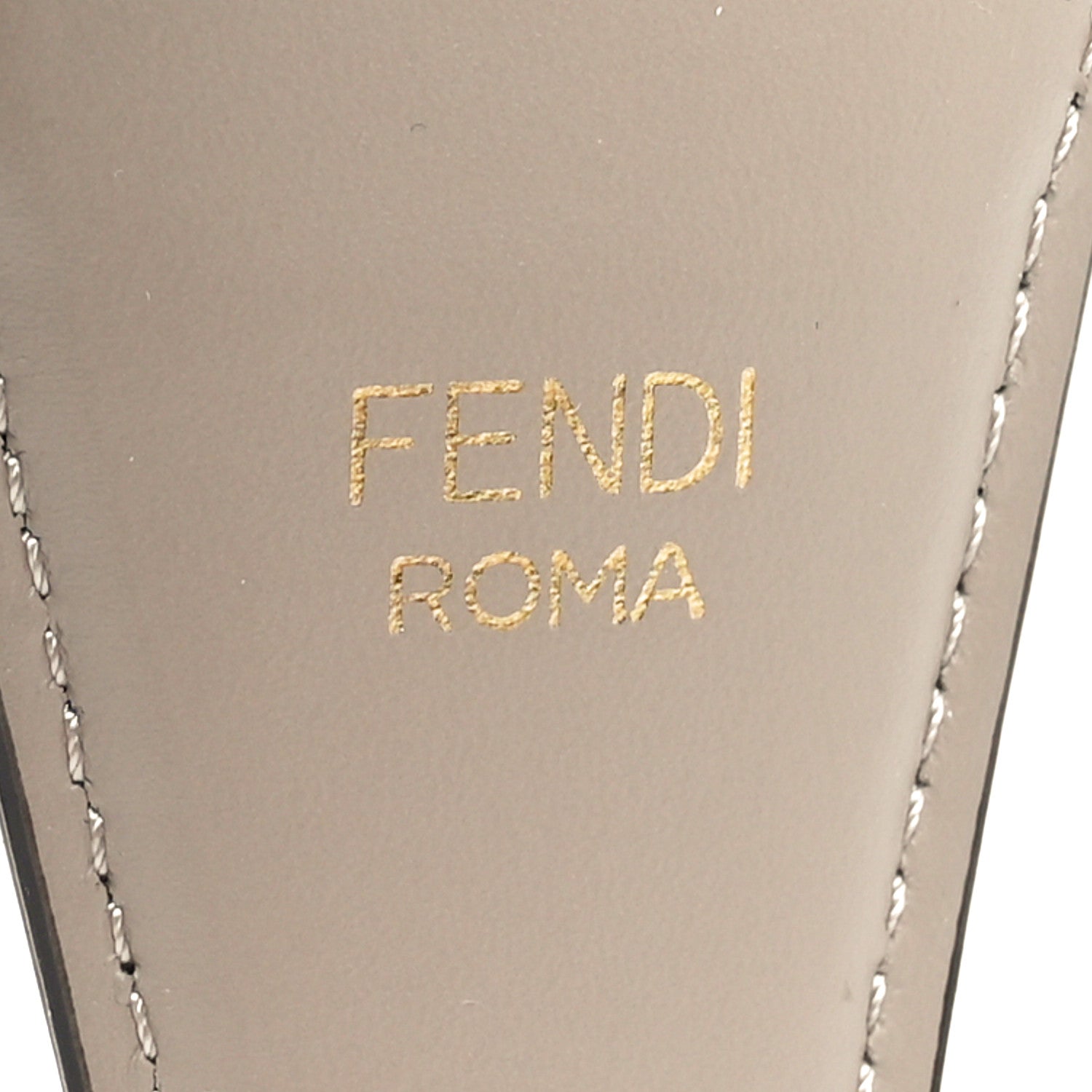 Fendi Jacquard Ribbon Vitello King FF Bi-Color Intreccio Adjustable Strap You Tortora White Anthracite 3 of 4