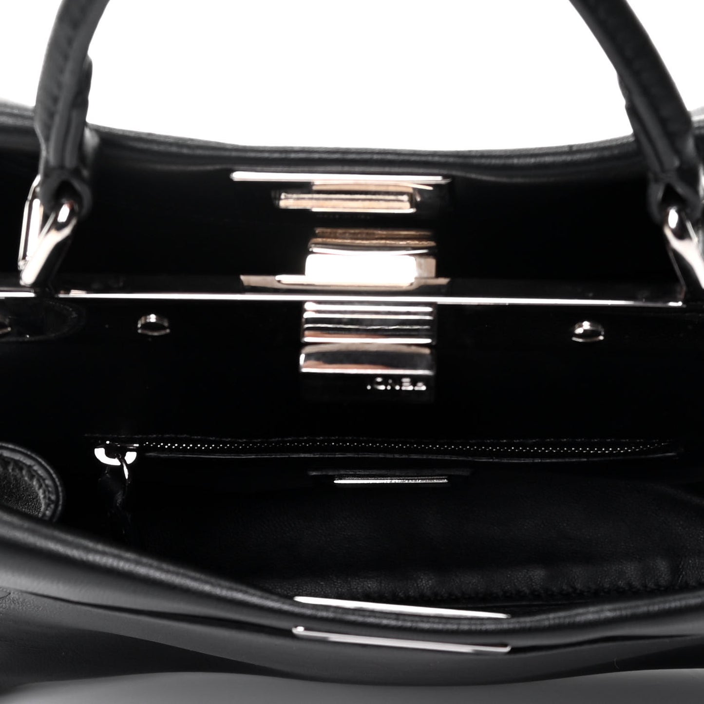 Nappa Lace Up Mini Peekaboo Iconic Satchel Black