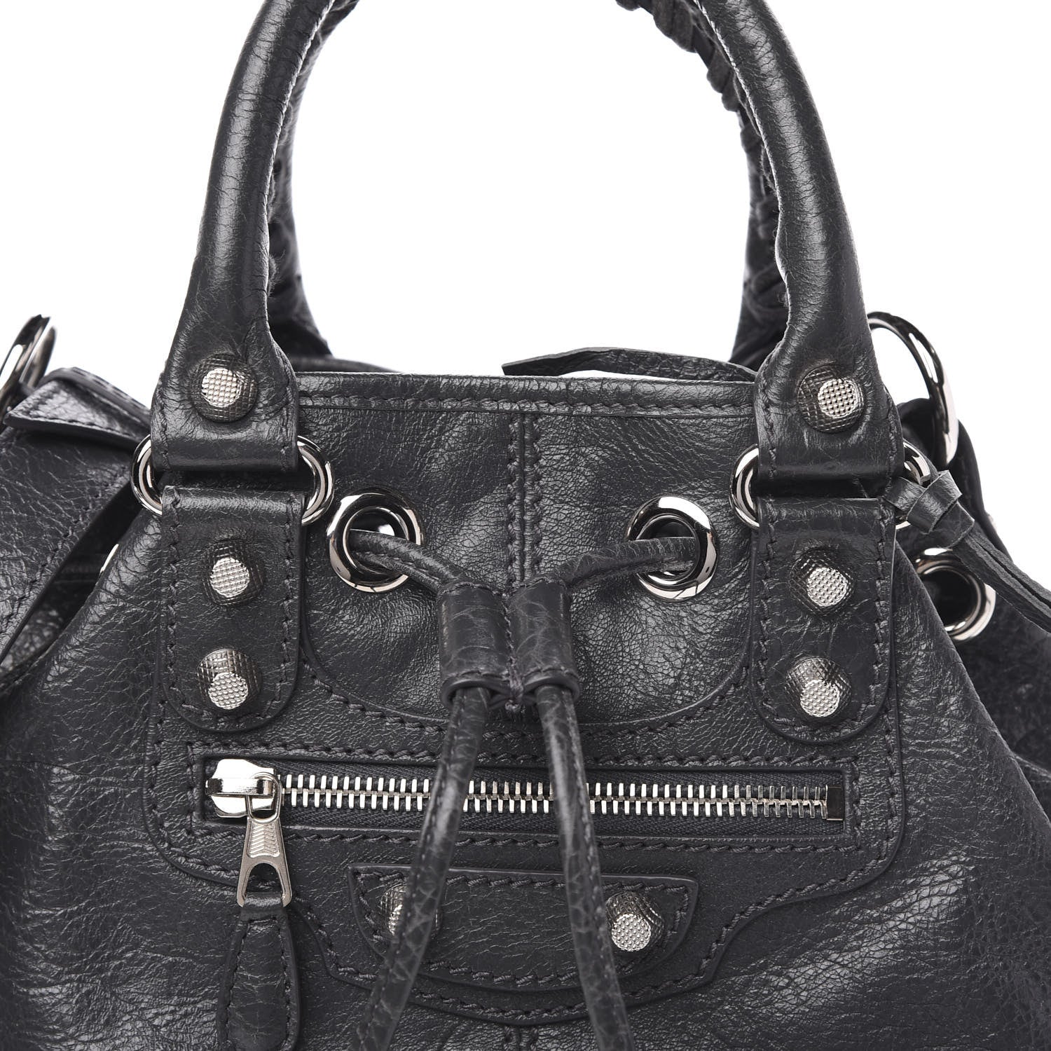 Balenciaga Agneau Giant 12 Silver Hardware Mini Pompon Gris Fossile 10 of 10