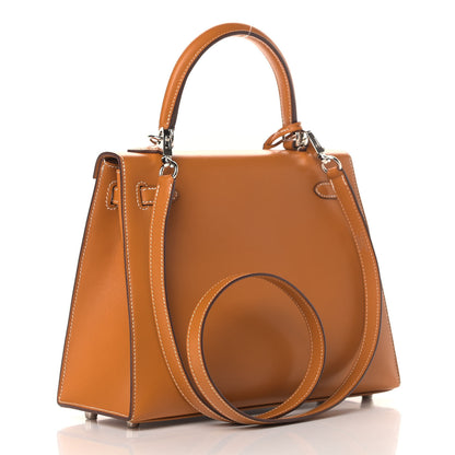 Hermes Veau Butler Kelly Sellier 25 Natural Sable 2 of 8
