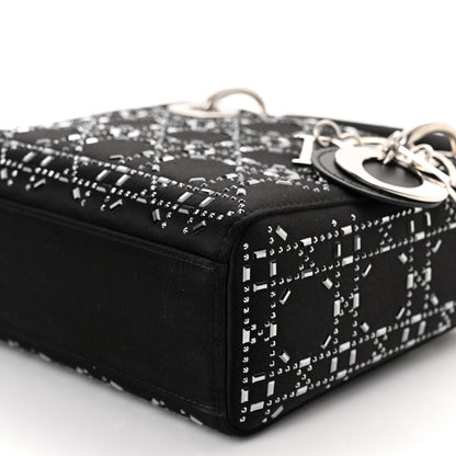 Christian Dior Satin Crystal Cannage Mini Lady Dior Black 9 of 9