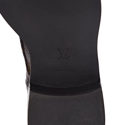Louis Vuitton Calfskin Monogram Wonderland Flat Ranger Boots 38.5 Black 6 of 8