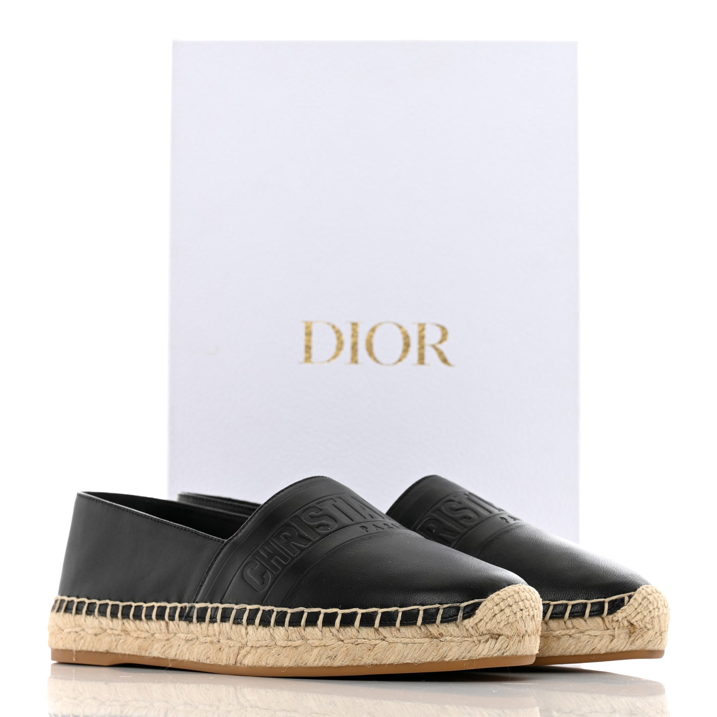 Lambskin Granville Espadrilles 36 Black