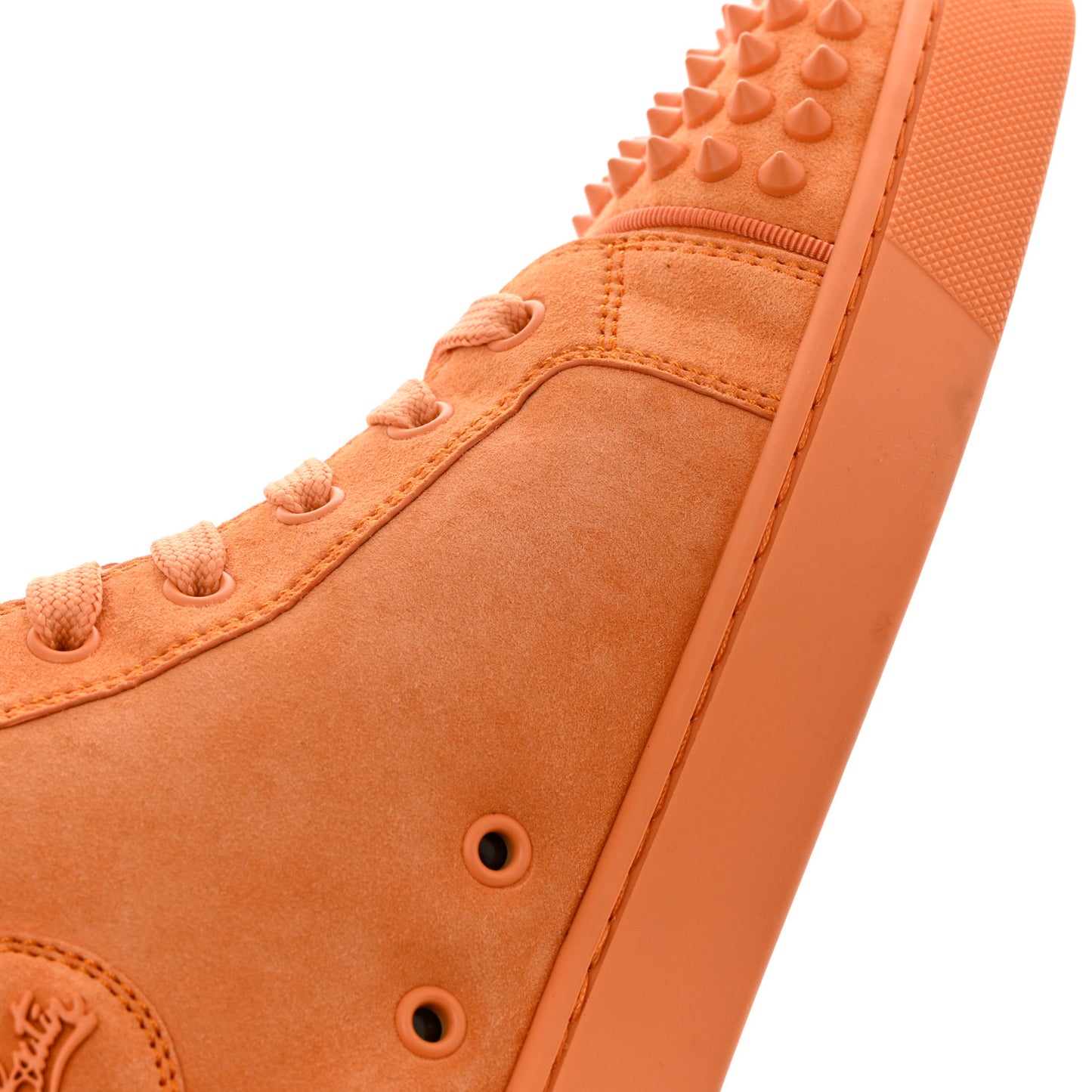 Veau Velours Mens Louis Orlato Flat Spikes Sneakers 41.5 Melon May
