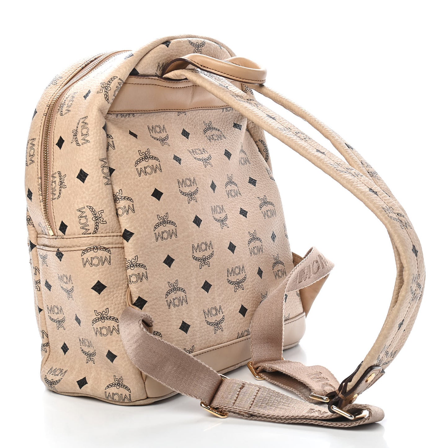 Visetos Medium Studded Stark Backpack Beige