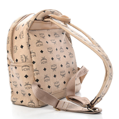 MCM Visetos Medium Studded Stark Backpack Beige 3 of 10