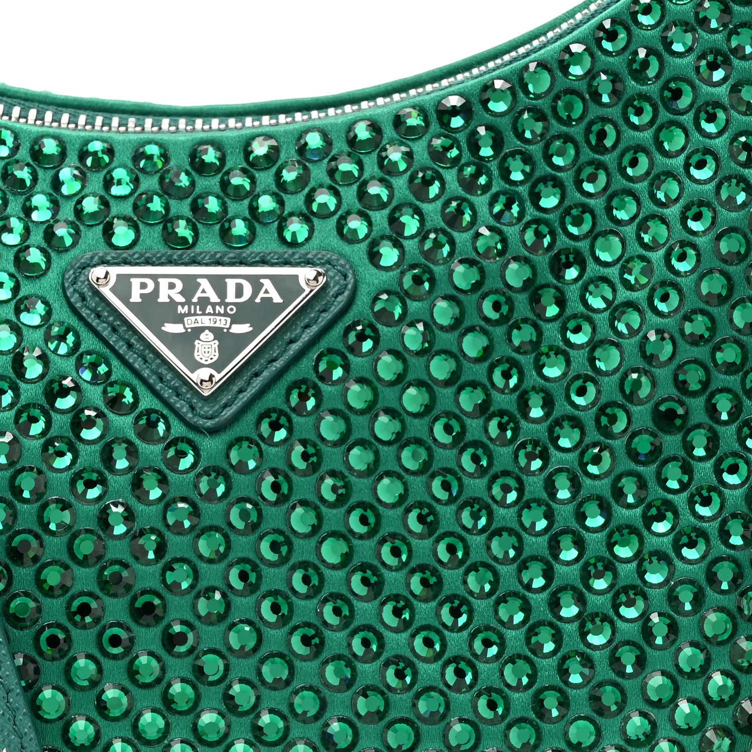 Prada Satin Crystal Re-Edition 2005 Shoulder Bag Mango 7 of 9