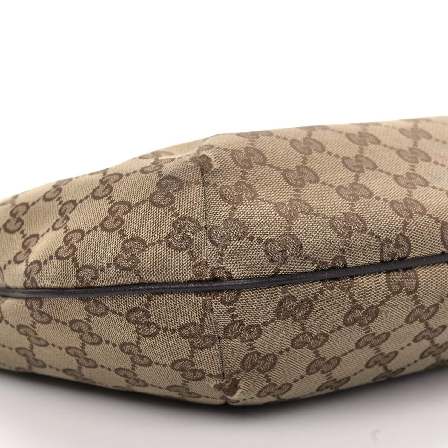 Gucci Monogram Web Medium Half Moon Hobo Dark Brown 11 of 16