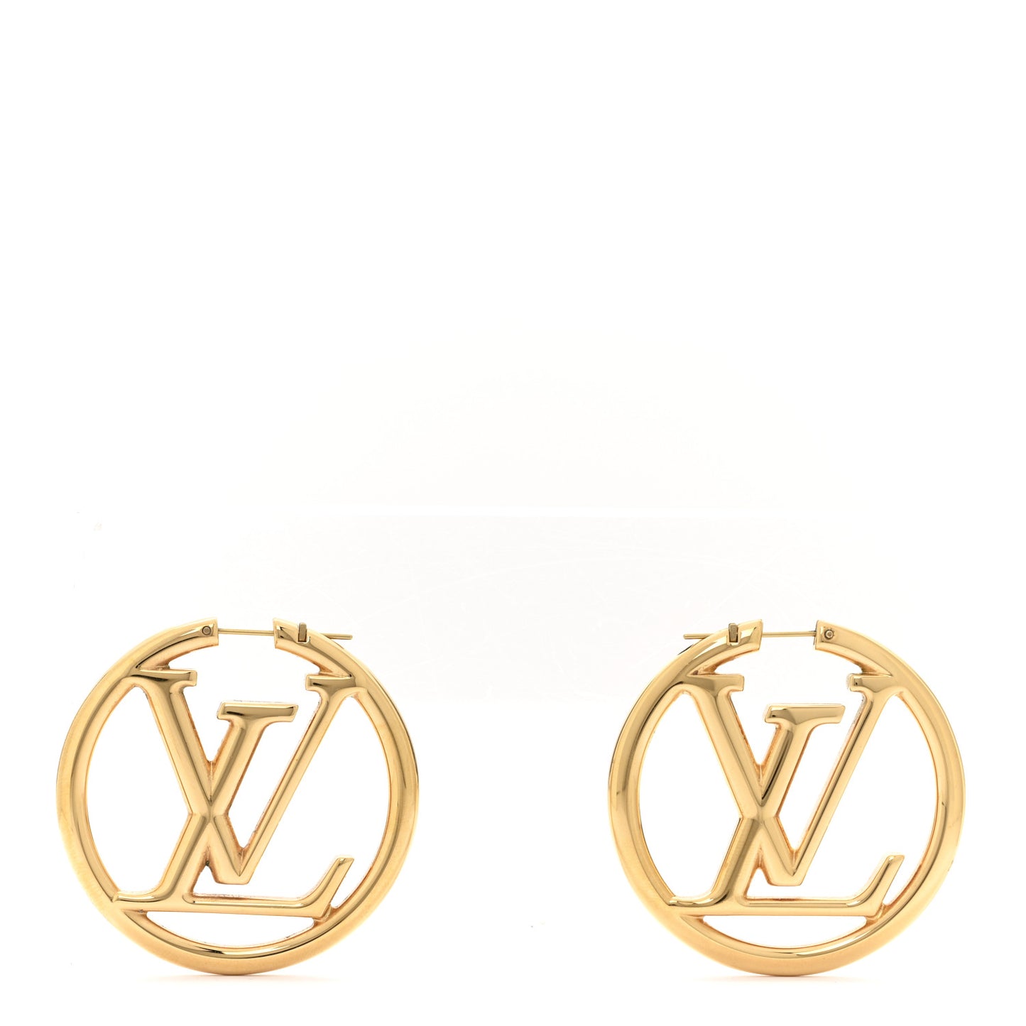 Metal Louise Hoop Earrings Gold
