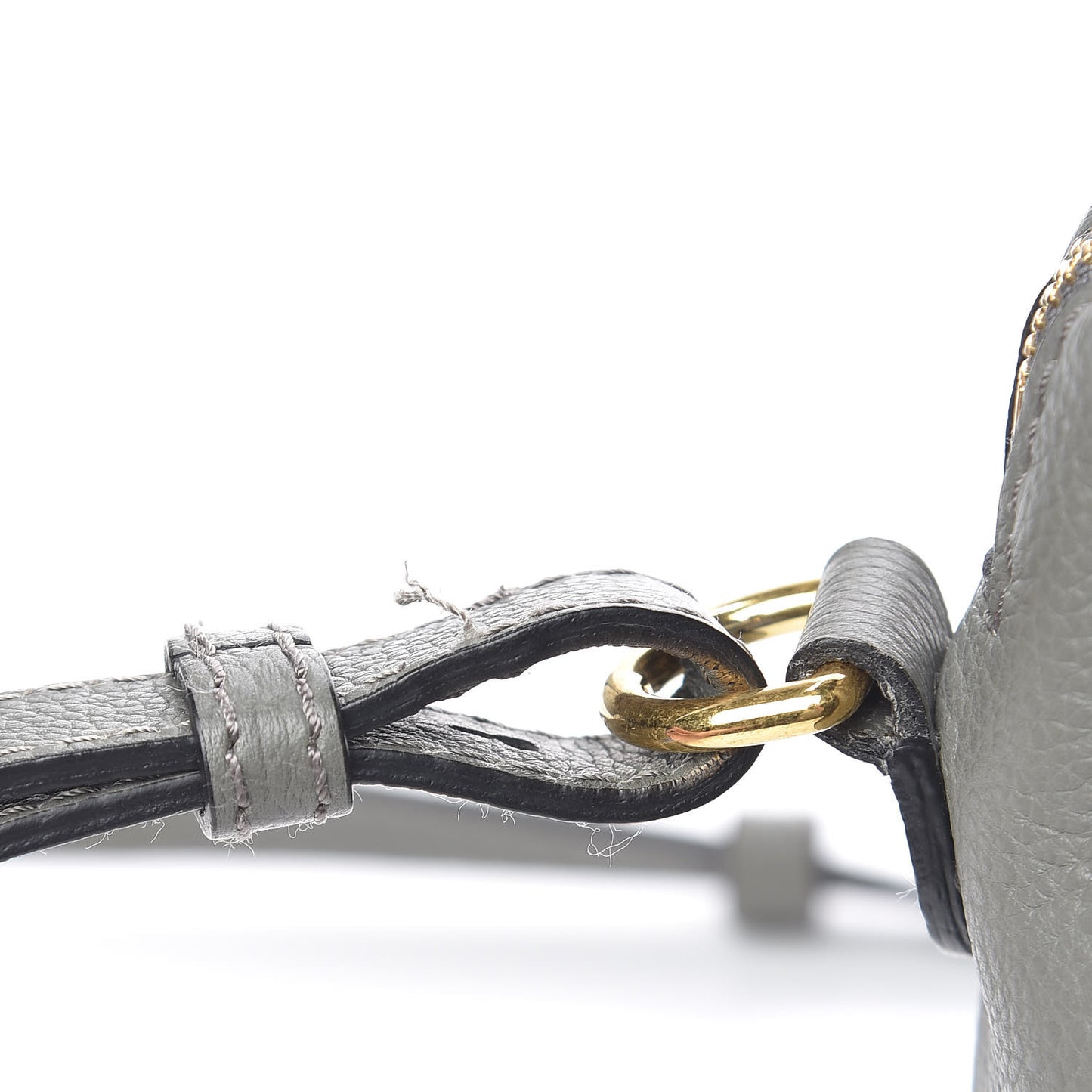 Pebbled Calfskin Small Skull Padlock Zip Around Tote Dark Grey