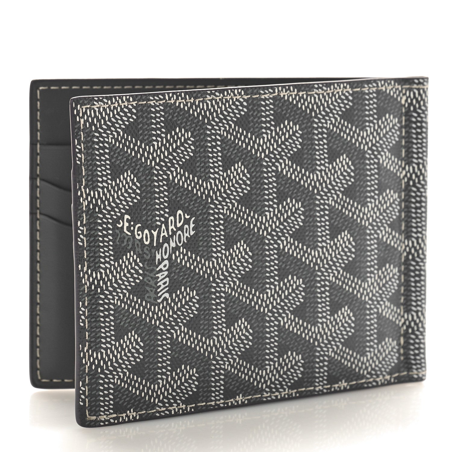 Goyard Goyardine Saint Thomas Bill Fold Wallet Grey 3 of 8