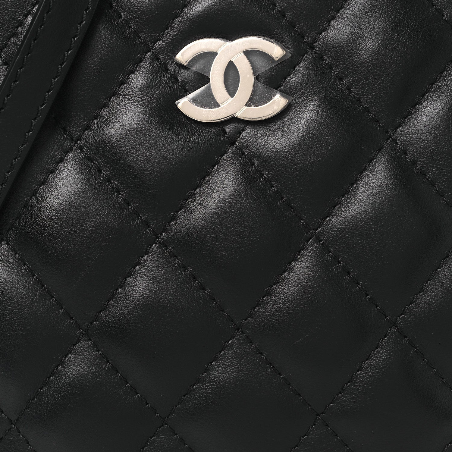 Chanel Lambskin Quilted Uniform Crossbody Bag Black 8 of 12