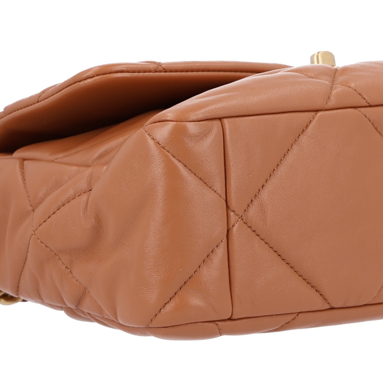 Chanel Lambskin Quilted Large Chanel 19 Flap Brown 9 of 10