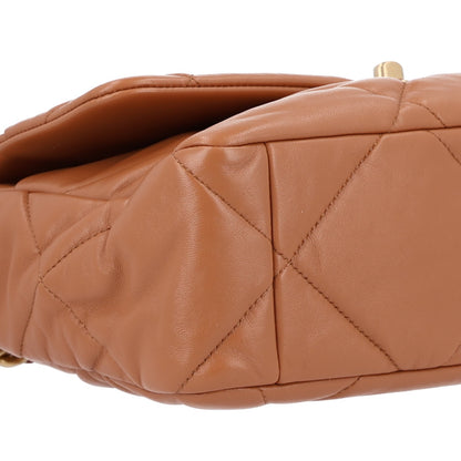 Chanel Lambskin Quilted Large Chanel 19 Flap Brown 9 of 10