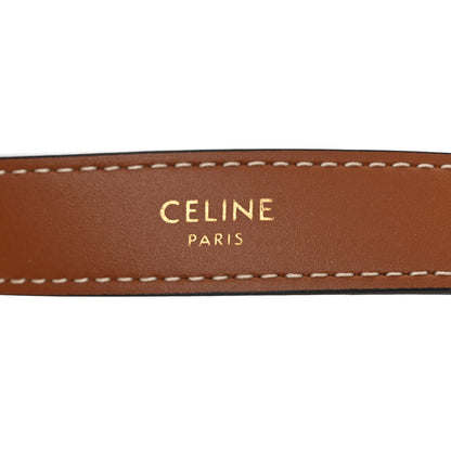 Celine Canvas Calfskin Ava Triomphe Shoulder Bag White 6 of 11