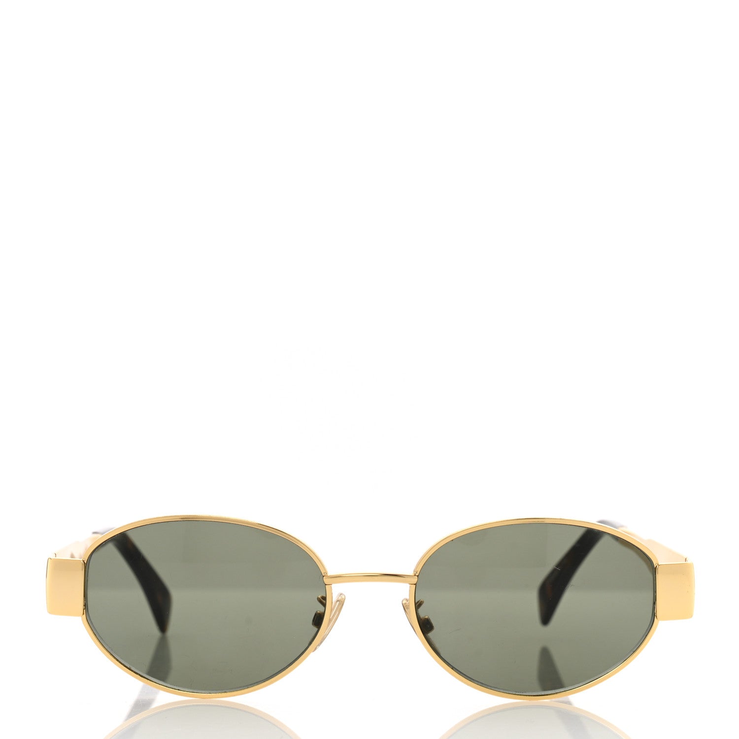Celine Metal Triomphe 01 Sunglasses CL40235U Gold Green 2 of 8