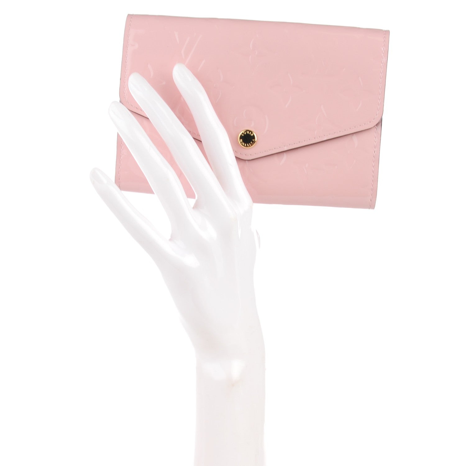 Louis Vuitton Vernis Sarah Compact Wallet Rose Ballerine 2 of 8
