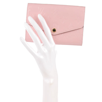 Louis Vuitton Vernis Sarah Compact Wallet Rose Ballerine 2 of 8