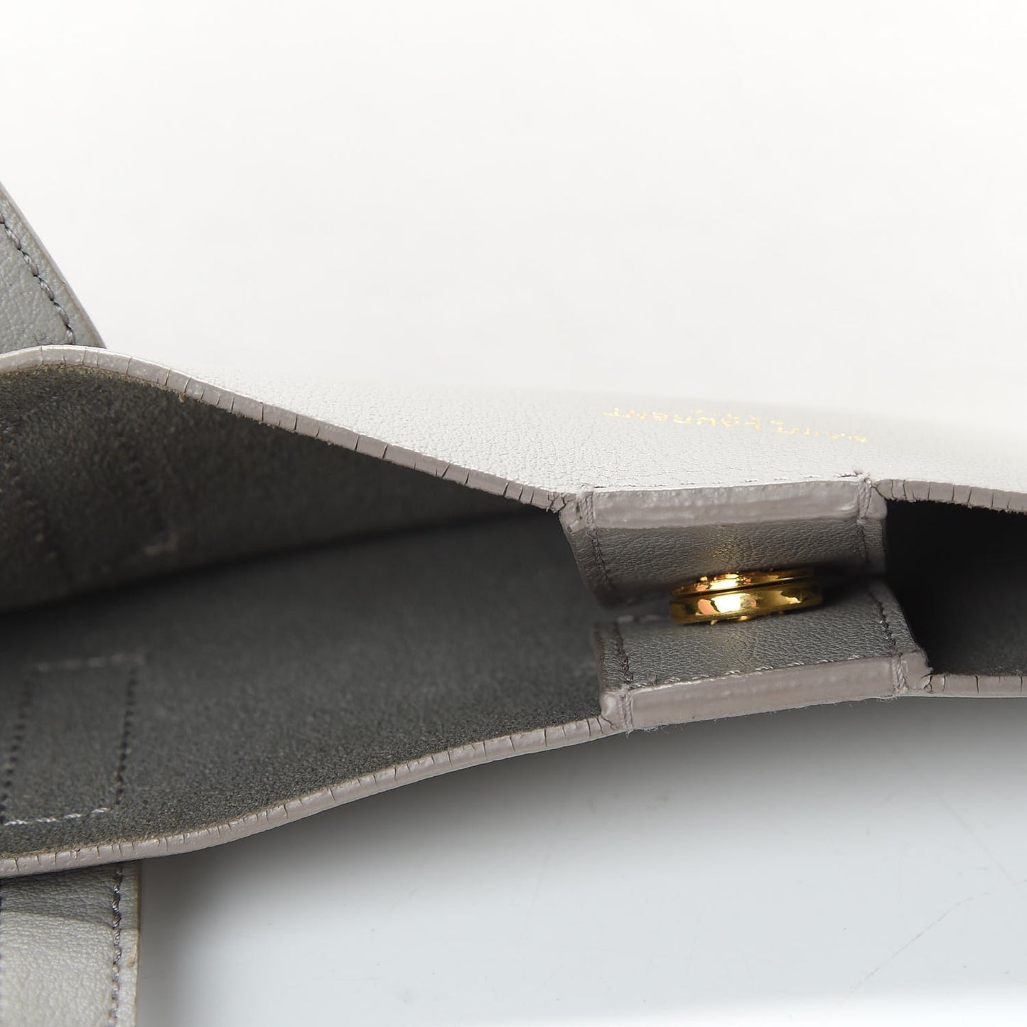 Calfskin Medium Shopping Tote Light Gray