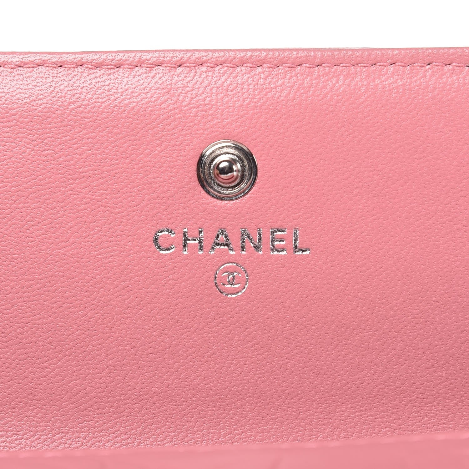Chanel Lambskin Embossed Camellia Large Gusset Flap Wallet Pink 9 of 20