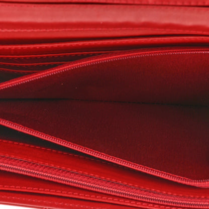 Chanel Patent Calfskin Quilted Brilliant East West Flap Clutch Red 9 of 16