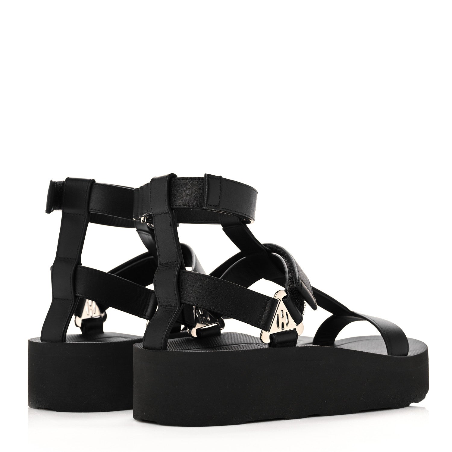Hermes Calfskin Womens Enid Sandals 36 Black 4 of 10