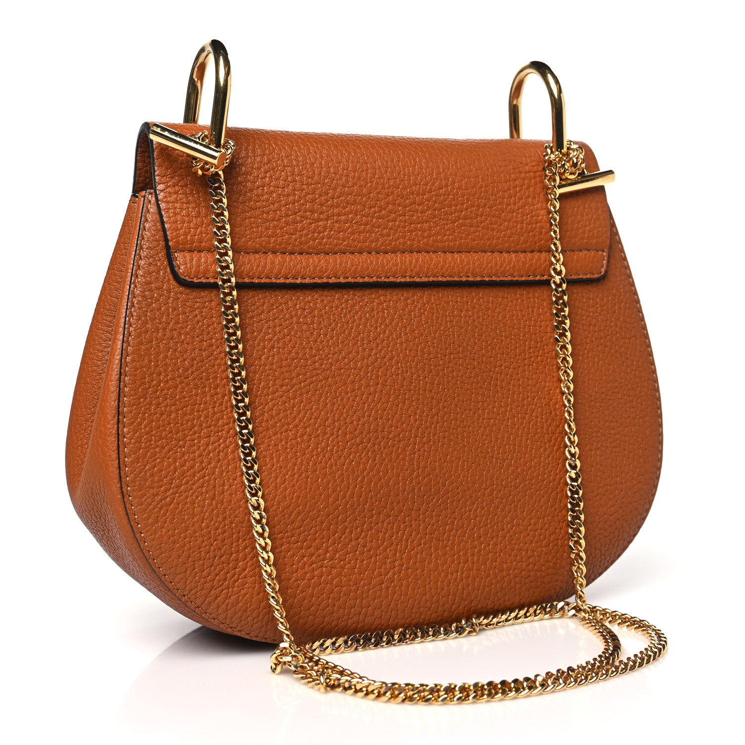 Chloe Grained Lambskin Mini Drew Shoulder Bag Caramel 3 of 12