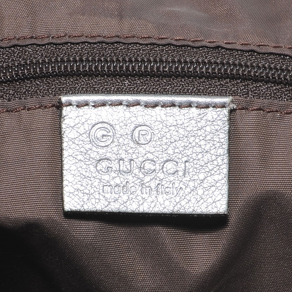 Guccissima Large Tote Silver