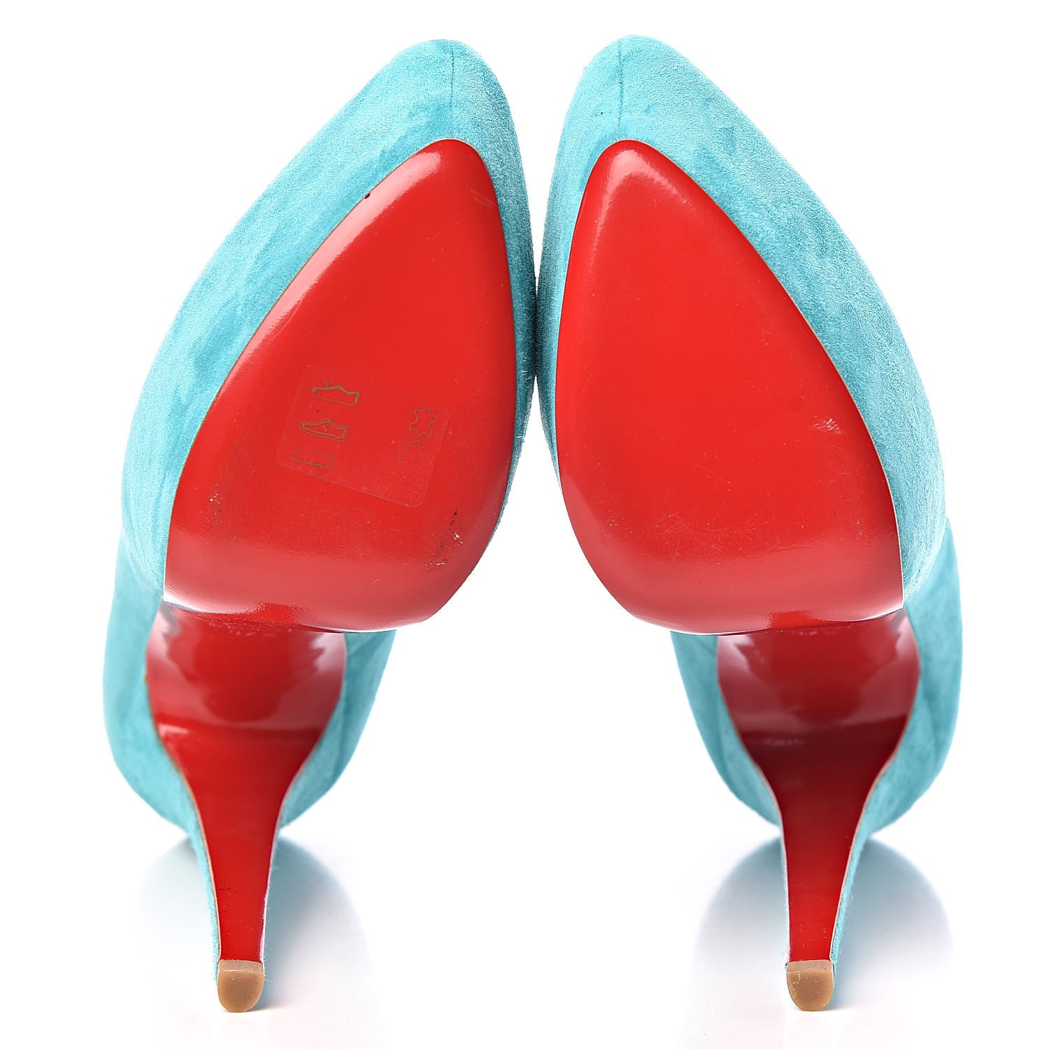 Christian Louboutin Suede Daffodile 160 Pumps 37.5 Turquoise 5 of 9