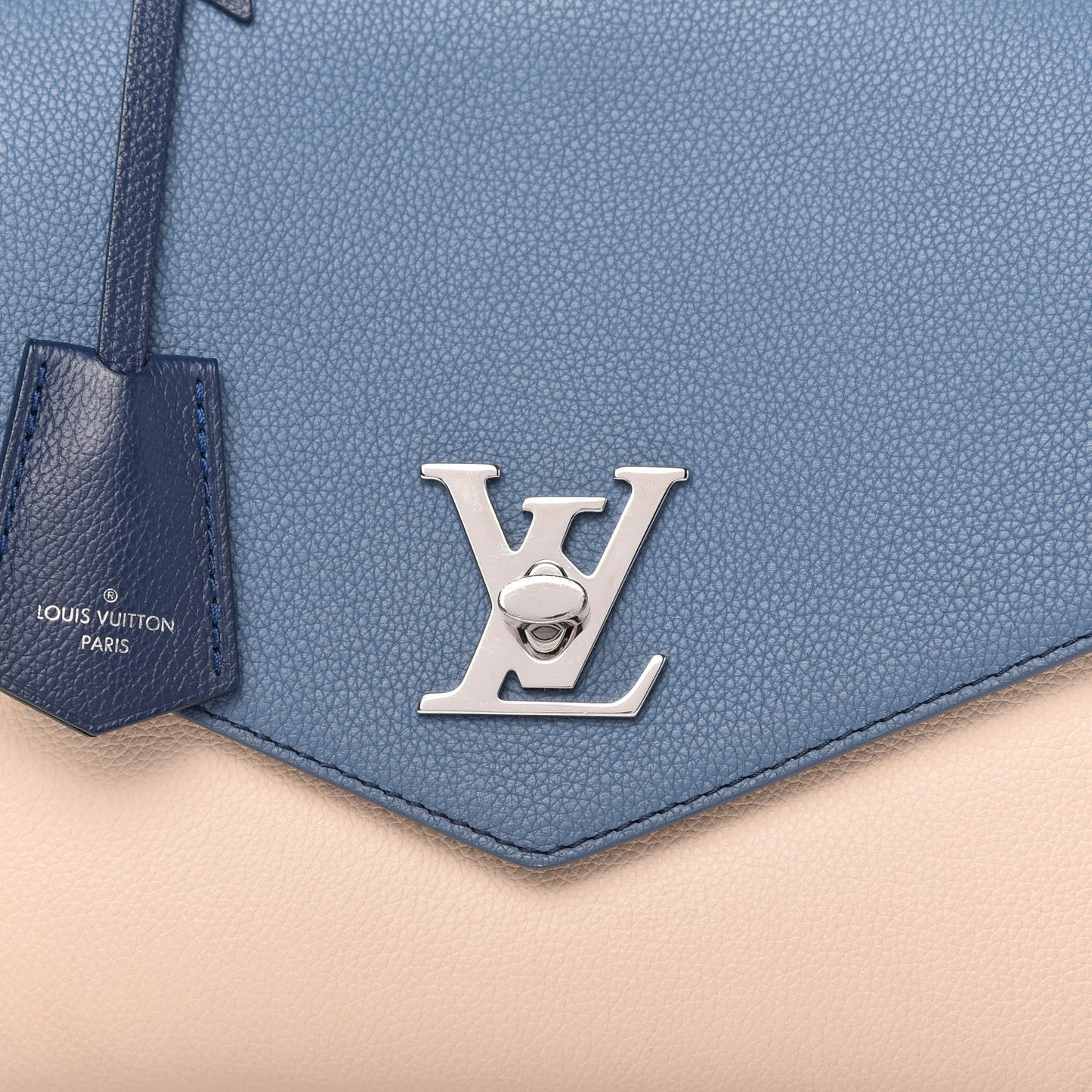 Soft Calfskin My Lockme Top Handle Bleuet Vanille