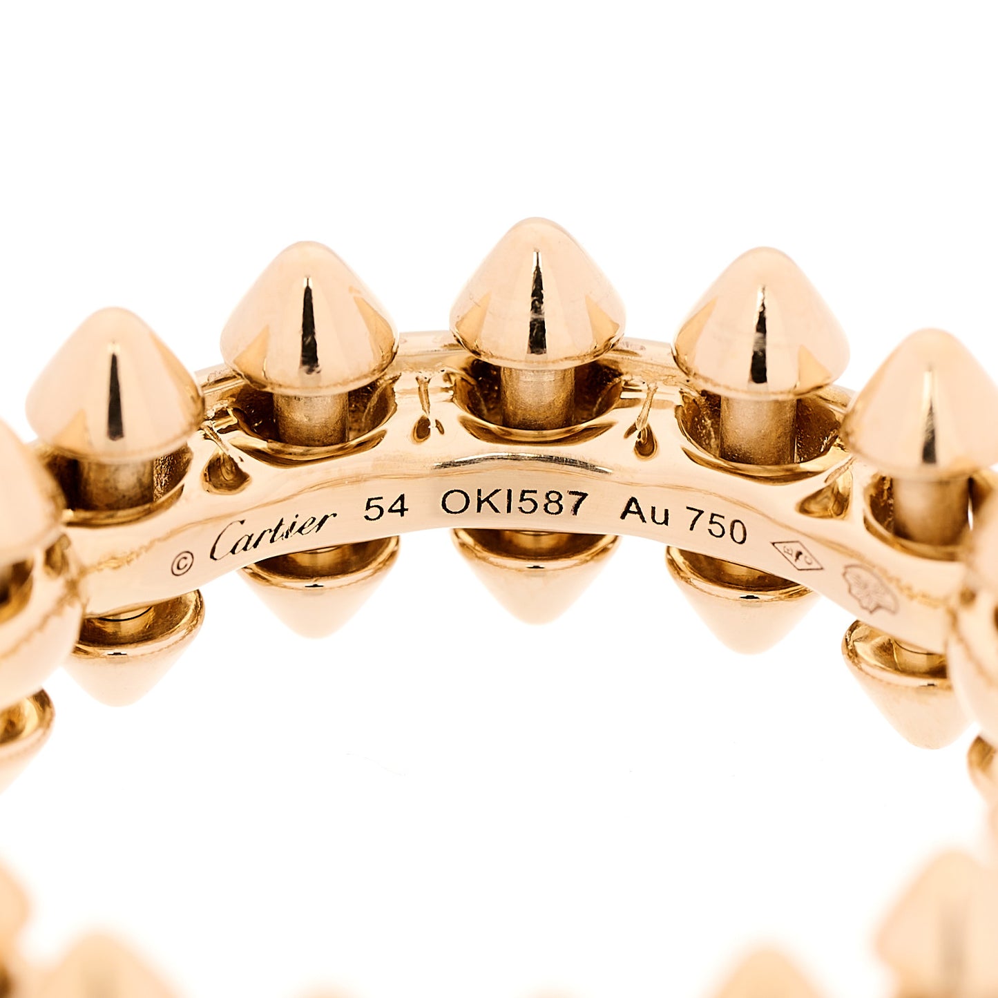 18K Pink Gold MM Clash De Cartier Ring 54 6.75