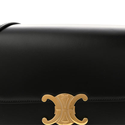 Celine Shiny Calfskin Medium Triomphe Black 7 of 9