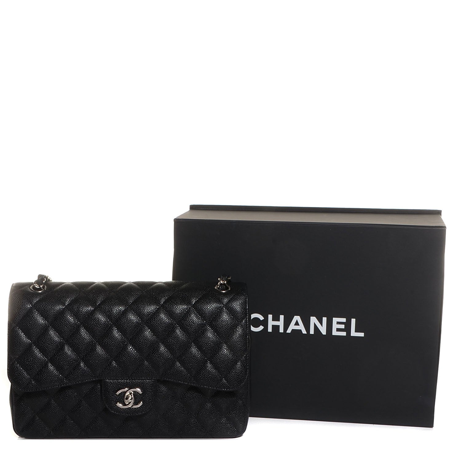 Chanel Caviar Quilted Jumbo Double Flap Black 5 of 10