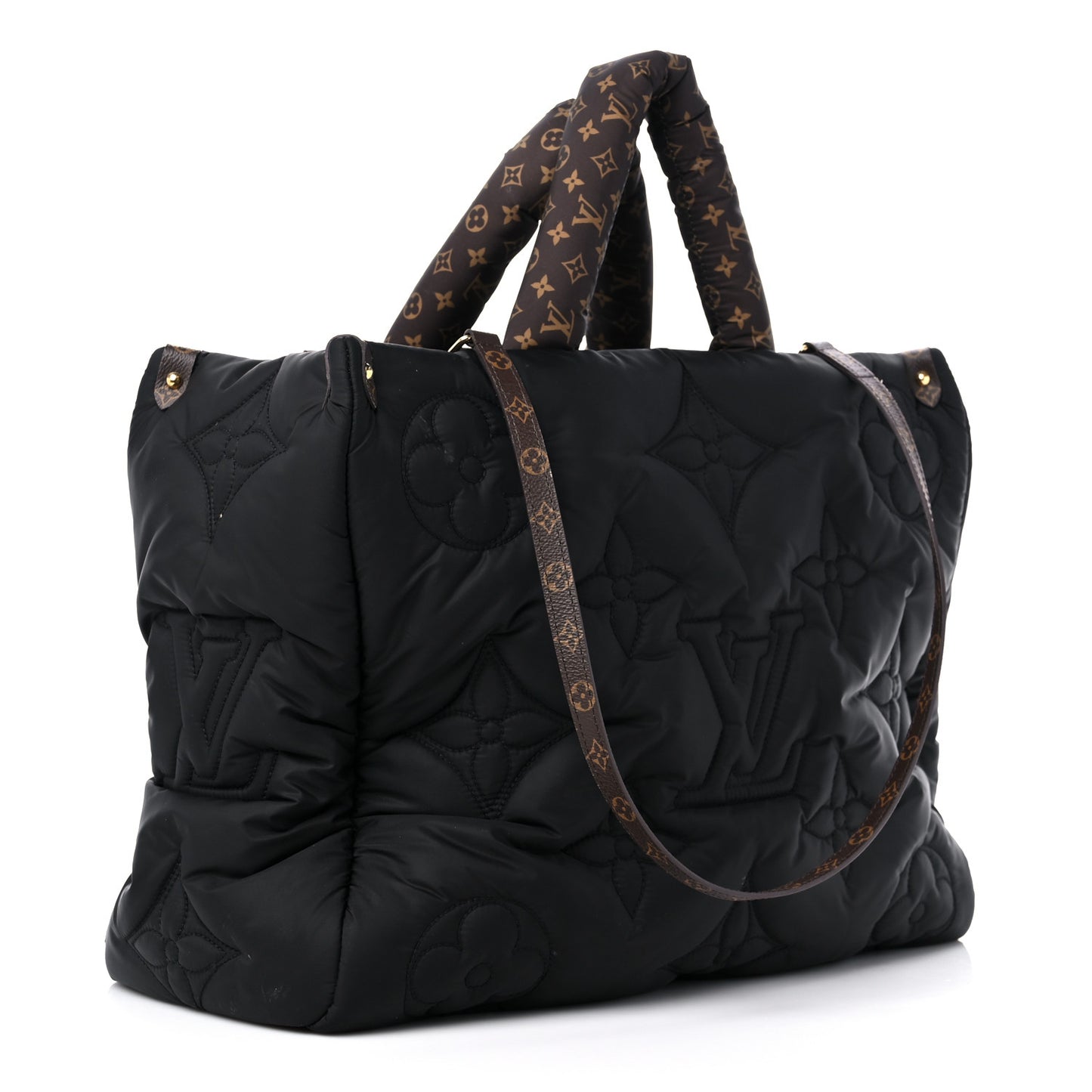 Econyl Monogram Pillow Giant Onthego MM Black