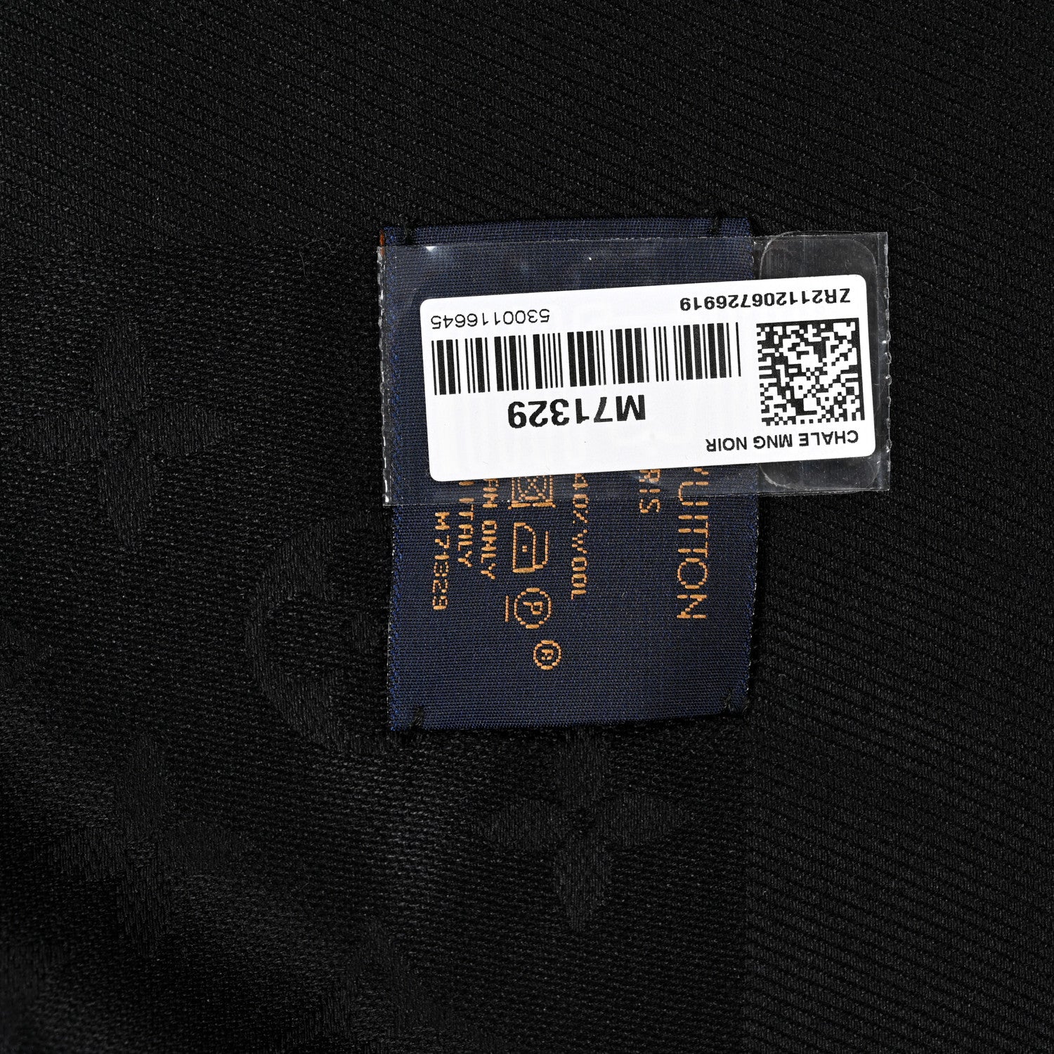 Louis Vuitton Silk Wool Monogram Shawl Black 3 of 4
