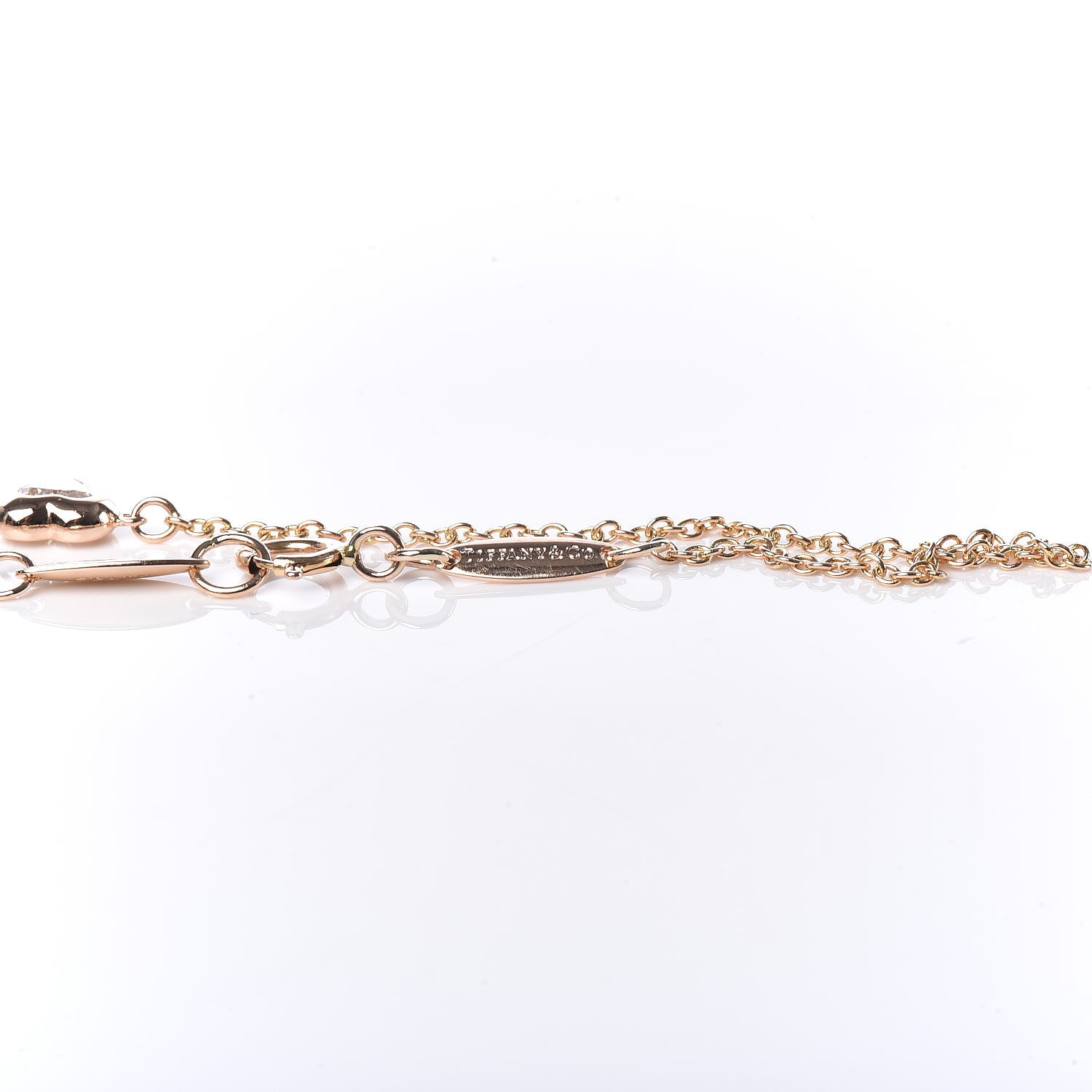 Tiffany 18K Rose Gold Diamond Elsa Peretti Diamonds by the Yard Heart Bracelet 4 of 7