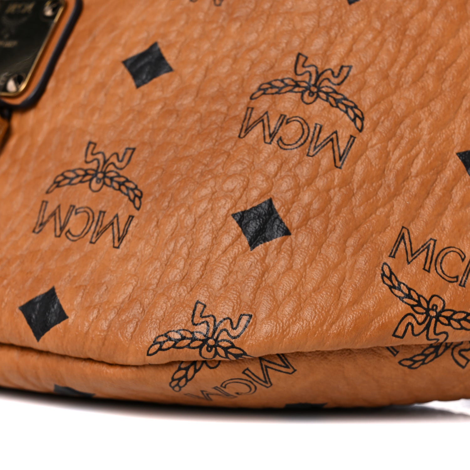 MCM Visetos Medium Fusten Belt Bag Cognac 6 of 9