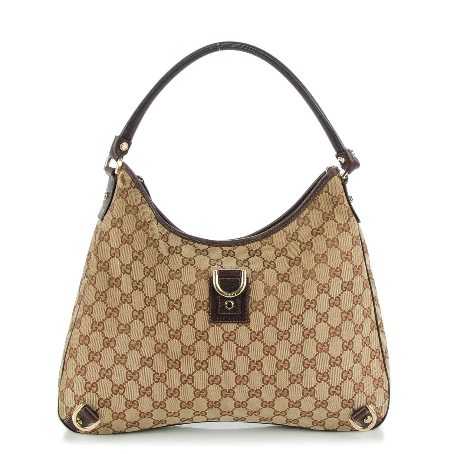 Gucci Monogram Large Abbey D Ring Hobo Dark Brown 1 of 13