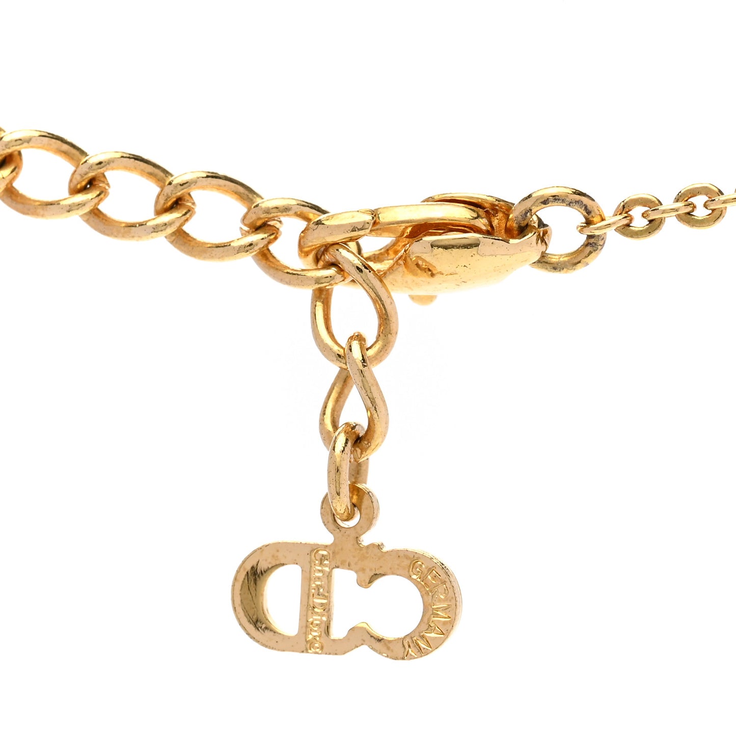 Crystal Pearl Pendant Necklace Gold