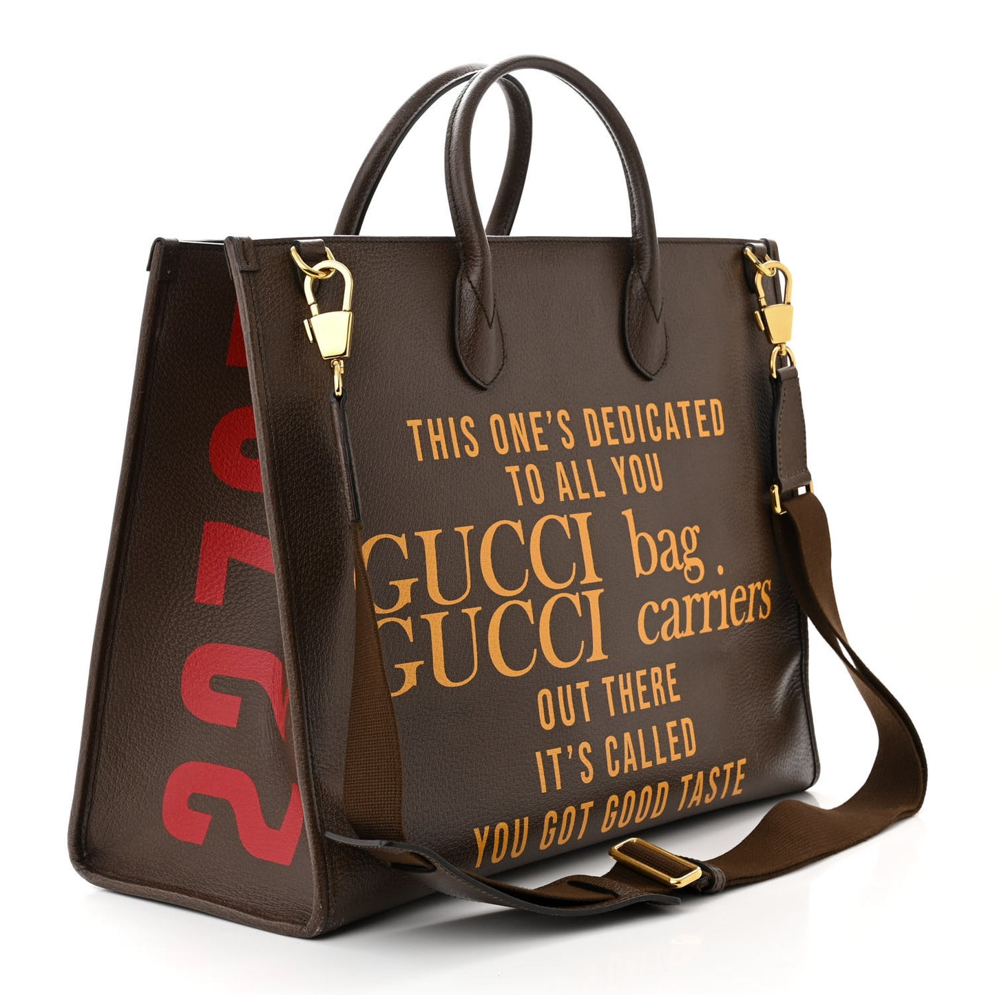 Textured Dollar Calfskin Gucci 100 Medium Tote Bag New Acero Multicolor