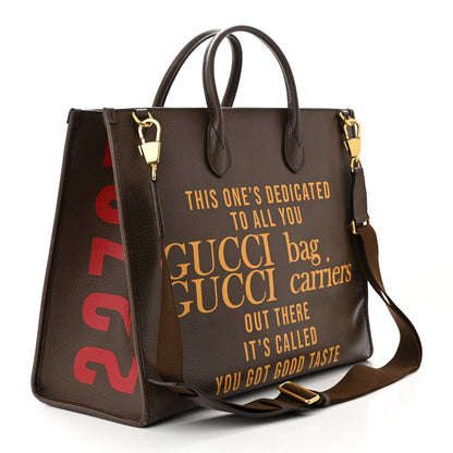 Gucci Textured Dollar Calfskin Gucci 100 Medium Tote Bag New Acero Multicolor 3 of 11