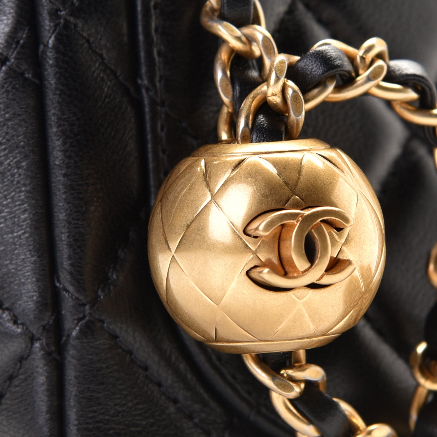 Chanel Lambskin Quilted Mini Pearl Crush Flap Black 5 of 8