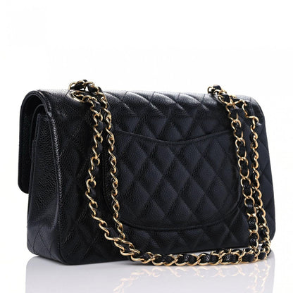 Chanel Caviar Quilted Medium Double Flap Black 3 of 10