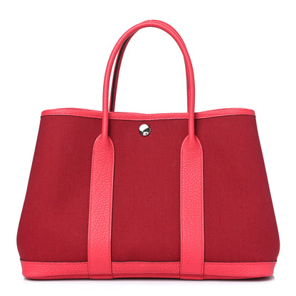 Hermes Toile Militaire Negonda Garden Party 30 TPM Rouge Grenat Bougainvillea 1 of 12