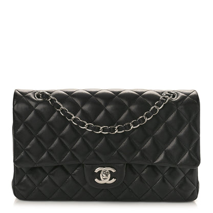 Chanel Lambskin Quilted Medium Double Flap Black 1 of 10
