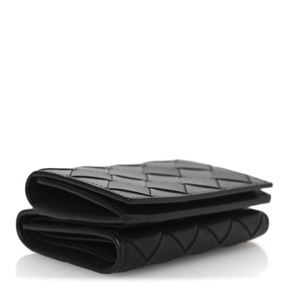 Bottega Veneta Nappa Maxi Intrecciato Tri-Fold Wallet Black 4 of 8